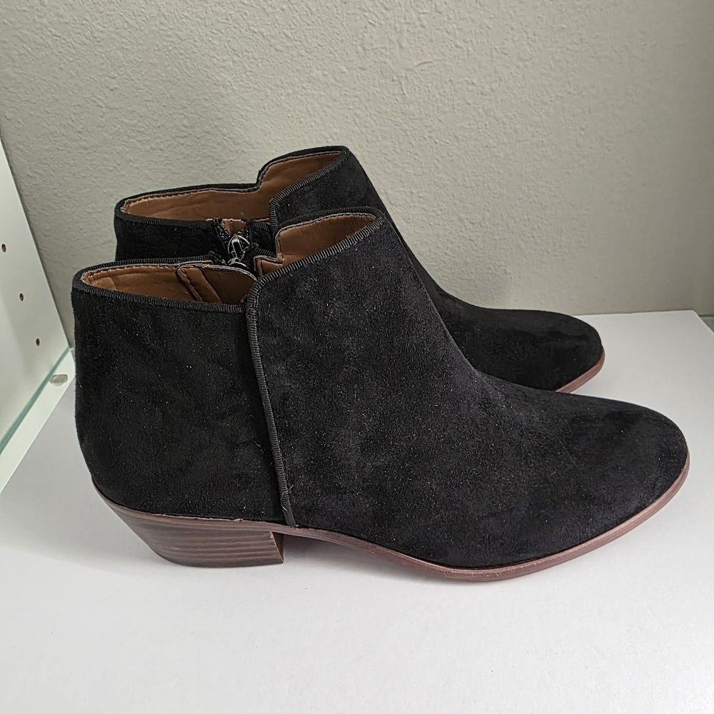 Sam Edelman Womens Black Suede‎ Bootie Block Heel Boho Comfy 7.5 - Picture 6 of 11